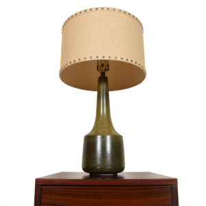 Ceramic Mid Century Table Lamp by Bostlund w “Frogskin” Glaze