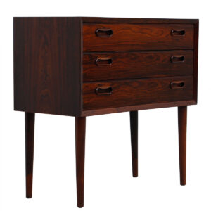 Danish Rosewood 3 Drawer Nightstand | End-Table