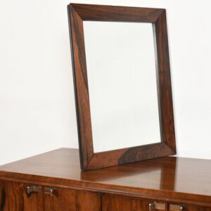 Thick Framed Rectangular Rosewood Mirror